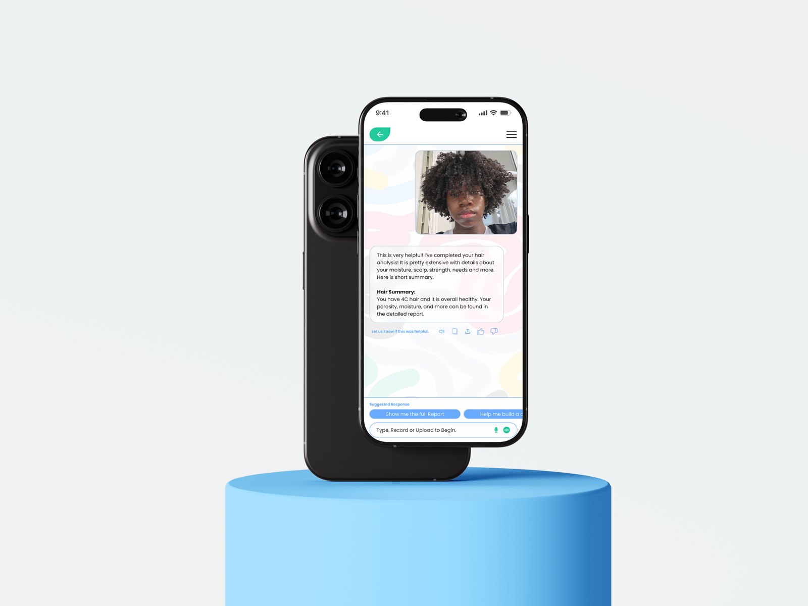Just Hair app on a phone