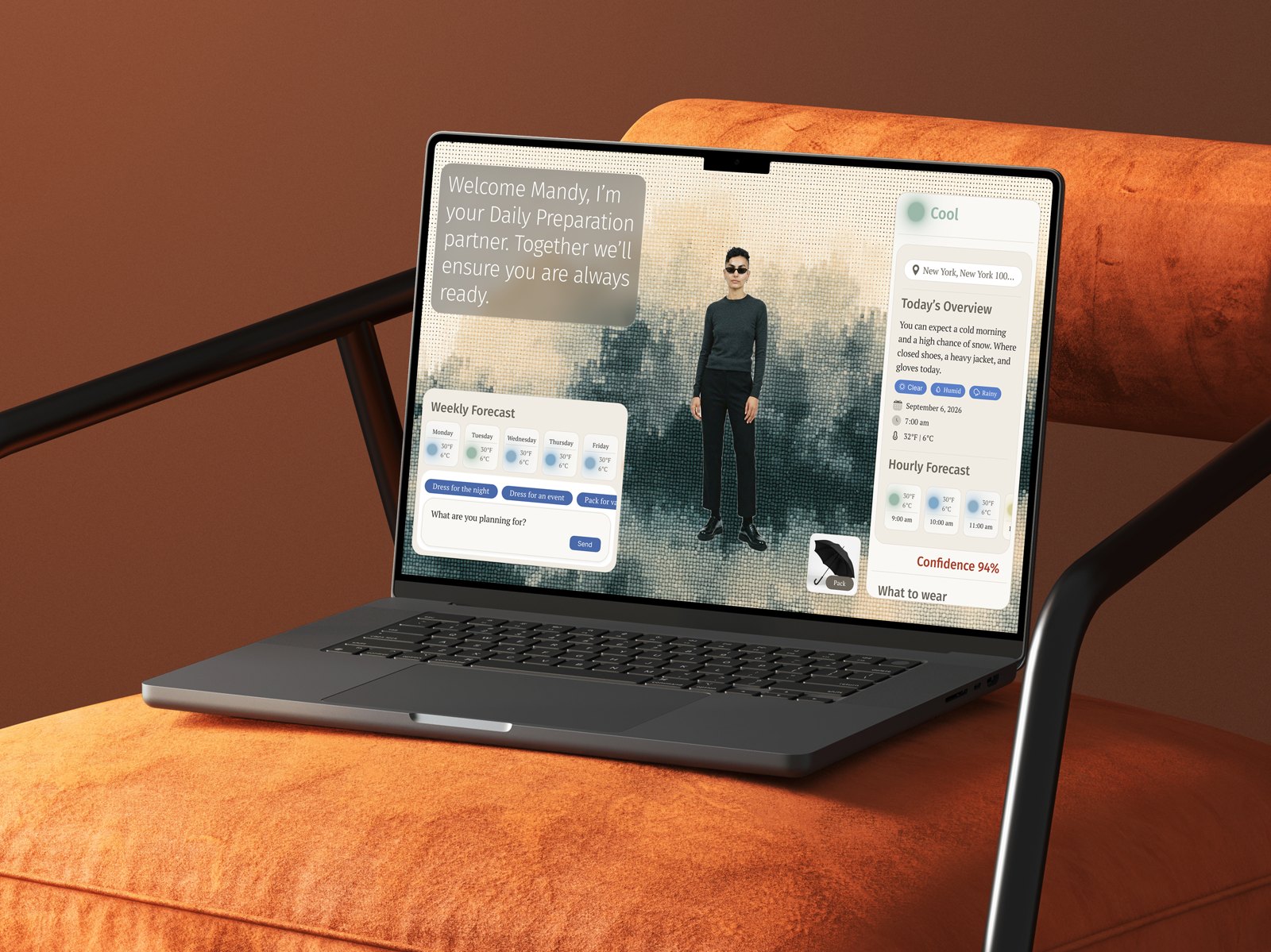 Prepare on a laptop